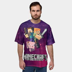 Футболка оверсайз мужская MINECRAFT, цвет: 3D-принт — фото 2