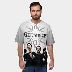 Футболка оверсайз мужская Godsmack, цвет: 3D-принт — фото 2