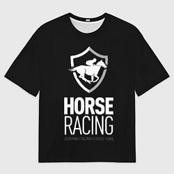 Мужская футболка оверсайз Horse racing