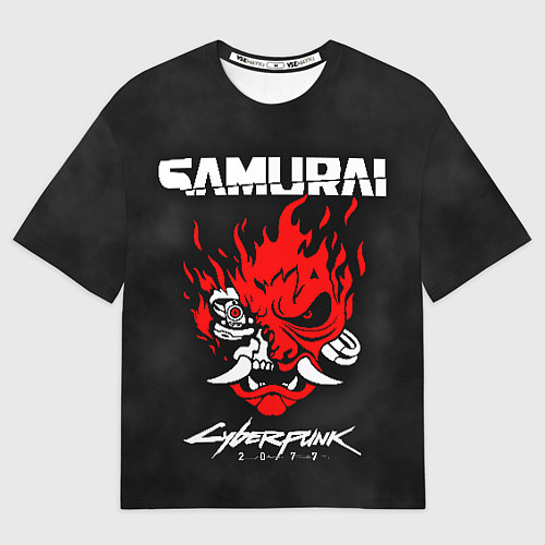 Мужская футболка оверсайз Cyberpunk 2077: Samurai / 3D-принт – фото 1