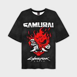 Мужская футболка оверсайз Cyberpunk 2077: Samurai