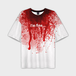 Футболка оверсайз мужская Im fine halloween, цвет: 3D-принт