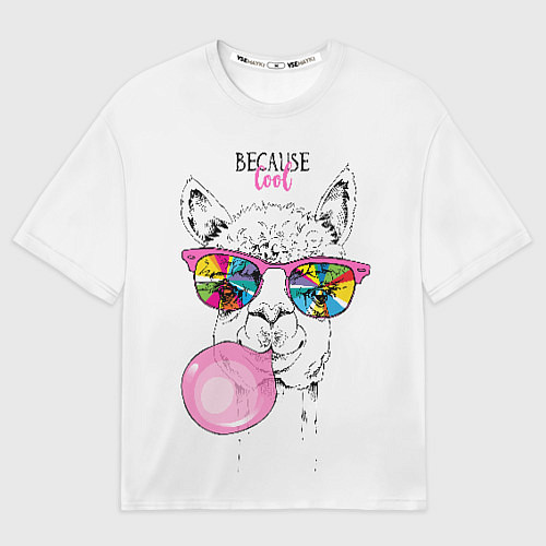 Мужская футболка оверсайз Because cool / 3D-принт – фото 1