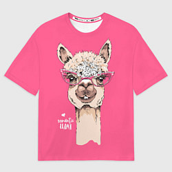Футболка оверсайз мужская Romantic - llama, цвет: 3D-принт