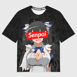 Футболка оверсайз мужская Senpai Boobs, цвет: 3D-принт