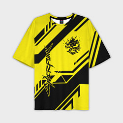 Мужская футболка оверсайз Cyberpunk 2077: Yellow Samurai