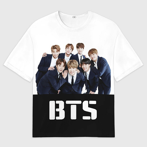 Мужская футболка оверсайз BTS постер / 3D-принт – фото 1