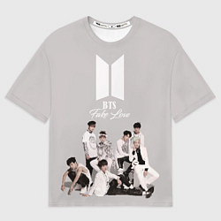Футболка оверсайз мужская BTS - Take love, цвет: 3D-принт