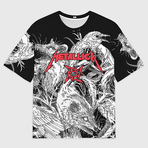 Мужская футболка оверсайз Metallica крысы зомби / 3D-принт – фото 1