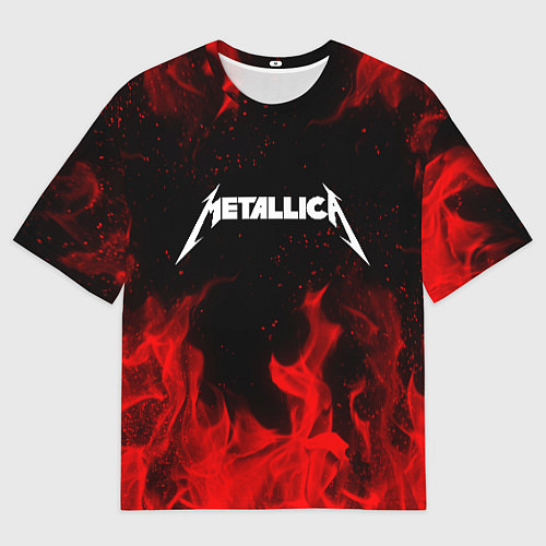 Мужская футболка оверсайз METALLICA НА СПИНЕ / 3D-принт – фото 1