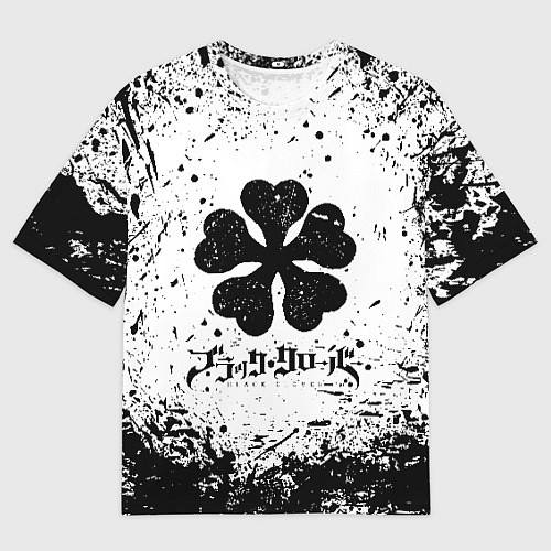 Мужская футболка оверсайз ЧЁРНЫЙ КЛЕВЕР / 3D-принт – фото 1
