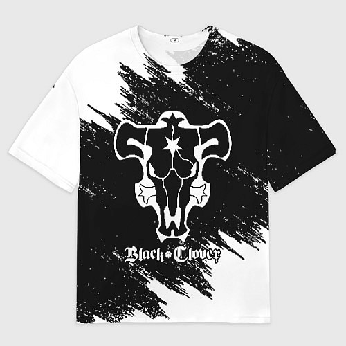 Мужская футболка оверсайз ЧЁРНЫЙ КЛЕВЕР / 3D-принт – фото 1