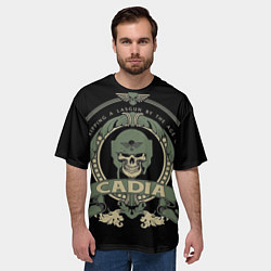 Футболка оверсайз мужская Вархаммер - Cadia skull, цвет: 3D-принт — фото 2