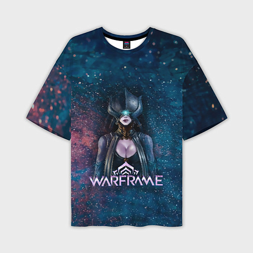 Мужская футболка оверсайз Warframe game logo / 3D-принт – фото 1