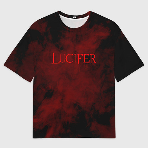 Мужская футболка оверсайз LUCIFER КРЫЛЬЯ / 3D-принт – фото 1