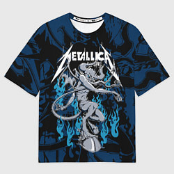 Футболка оверсайз мужская Metallica - бес, цвет: 3D-принт