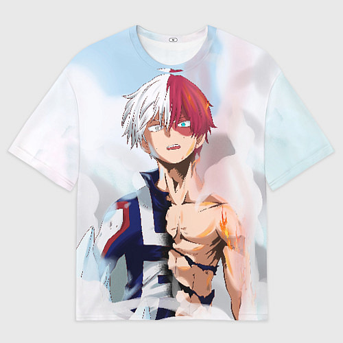 Мужская футболка оверсайз Шото Тодороки / 3D-принт – фото 1