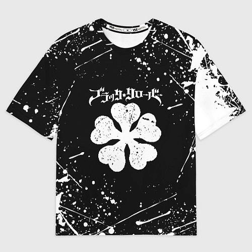 Мужская футболка оверсайз ЧЁРНЫЙ КЛЕВЕР / 3D-принт – фото 1
