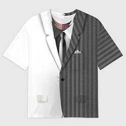 Футболка оверсайз мужская Двойной костюм, цвет: 3D-принт