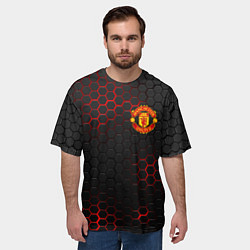 Футболка оверсайз мужская Манчестер юнайтед: FCMU, цвет: 3D-принт — фото 2