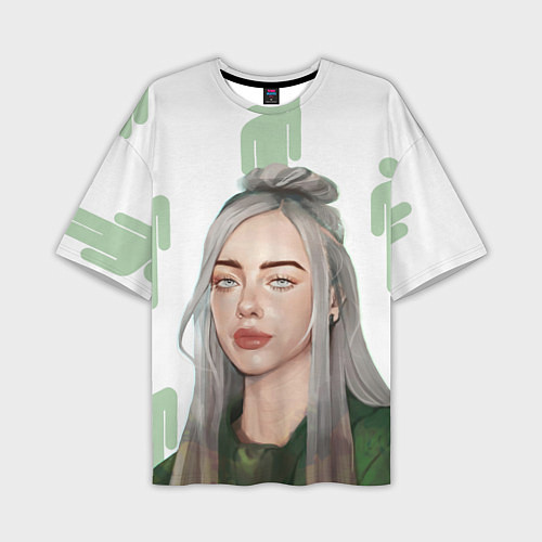 Мужская футболка оверсайз Billie Eilish / 3D-принт – фото 1