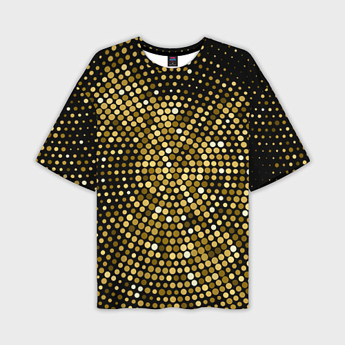 Мужская футболка оверсайз Золотые блестящие блестки / 3D-принт – фото 1