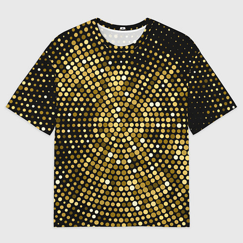 Мужская футболка оверсайз Золотые блестящие блестки / 3D-принт – фото 1