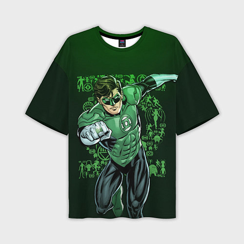 Мужская футболка оверсайз Green Lantern / 3D-принт – фото 1