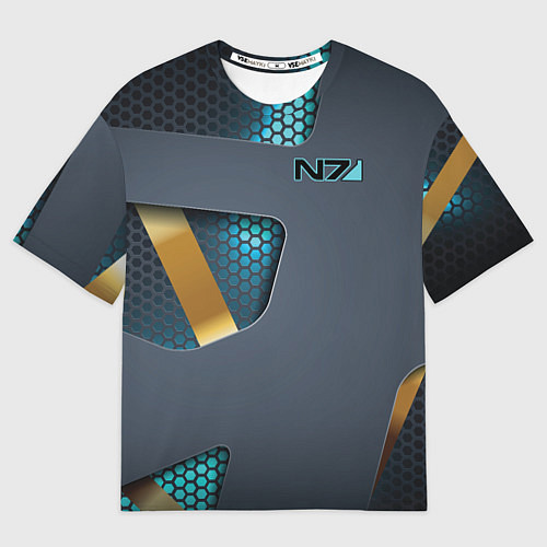 Мужская футболка оверсайз Mass Effect N7 / 3D-принт – фото 1