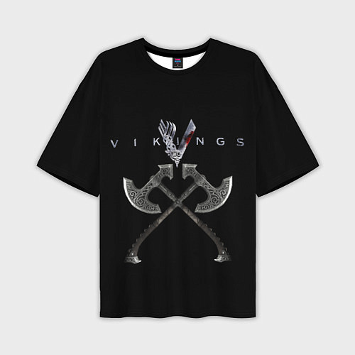 Мужская футболка оверсайз Vikings / 3D-принт – фото 1