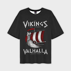 Футболка оверсайз мужская Vikings Valhalla, цвет: 3D-принт