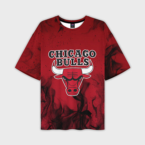 Мужская футболка оверсайз CHICAGO BULLS / 3D-принт – фото 1