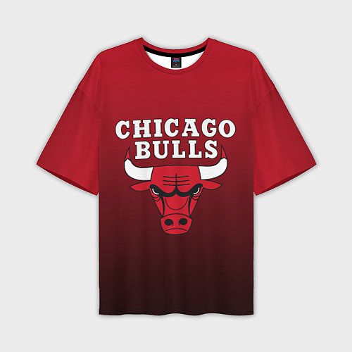 Мужская футболка оверсайз CHICAGO BULLS / 3D-принт – фото 1