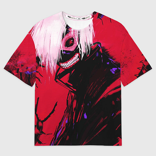 Мужская футболка оверсайз Токийский Гуль / 3D-принт – фото 1