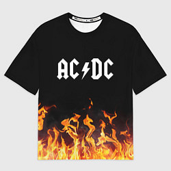 Футболка оверсайз мужская AC DC, цвет: 3D-принт