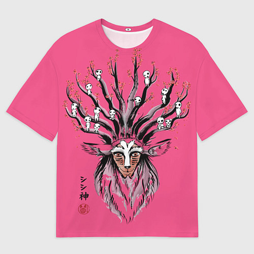 Мужская футболка оверсайз Принцесса Мононоке / 3D-принт – фото 1