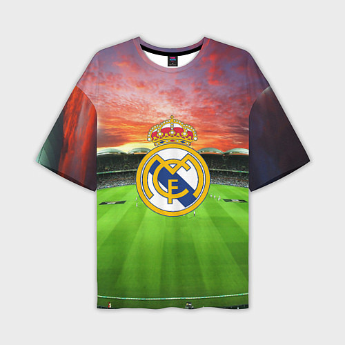 Мужская футболка оверсайз FC Real Madrid / 3D-принт – фото 1