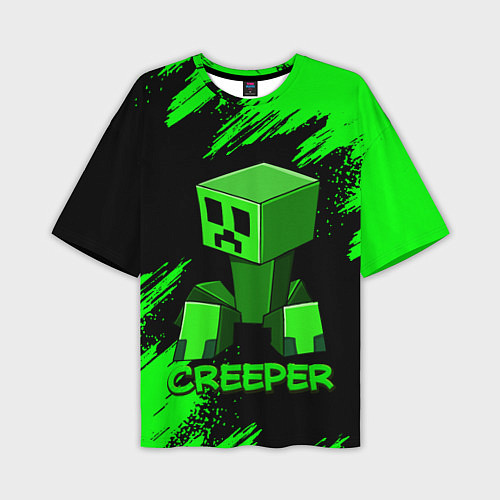 Мужская футболка оверсайз MINECRAFT CREEPER / 3D-принт – фото 1