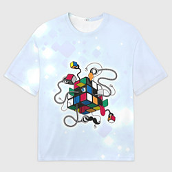 Мужская футболка оверсайз Кубик Рубика