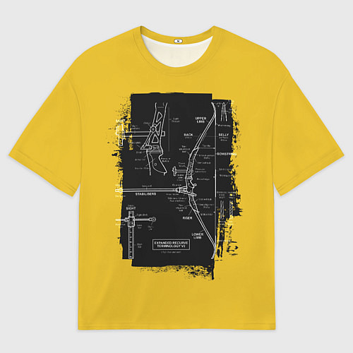 Мужская футболка оверсайз Recurve bow / 3D-принт – фото 1