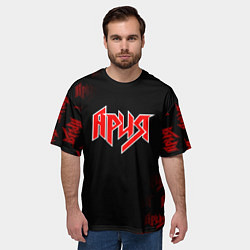 Футболка оверсайз мужская АРИЯ, цвет: 3D-принт — фото 2