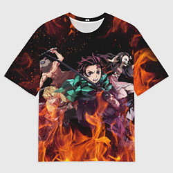 Футболка оверсайз мужская KIMETSU NO YAIBA, цвет: 3D-принт