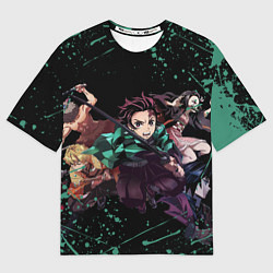 Мужская футболка оверсайз KIMETSU NO YAIBA