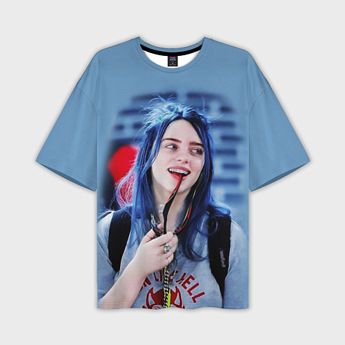 Мужская футболка оверсайз BILLIE EILISH / 3D-принт – фото 1