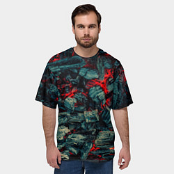 Футболка оверсайз мужская Уголь, цвет: 3D-принт — фото 2