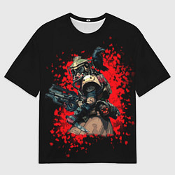 Мужская футболка оверсайз Bloodhound 3D Black