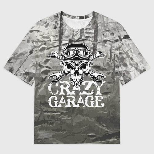 Мужская футболка оверсайз Crazy garage / 3D-принт – фото 1