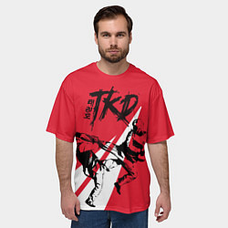 Футболка оверсайз мужская Taekwondo, цвет: 3D-принт — фото 2
