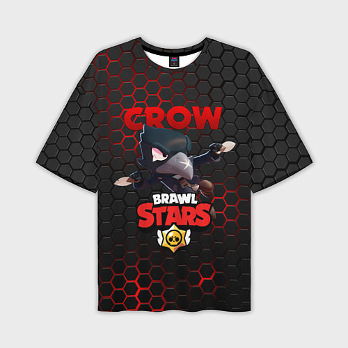 Мужская футболка оверсайз BRAWL STARS CROW / 3D-принт – фото 1