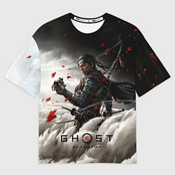 Футболка оверсайз мужская Ghost of Tsushima, цвет: 3D-принт